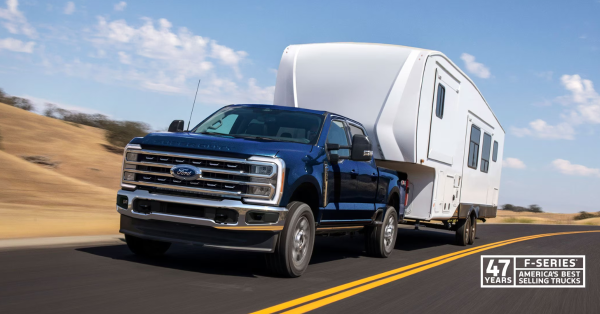 2025 Ford F-250 Super duty towing a RV