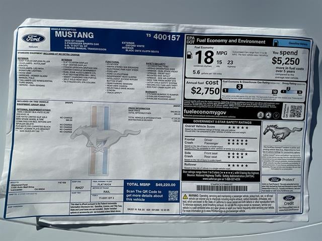 2026 Ford Mustang GT Fastback