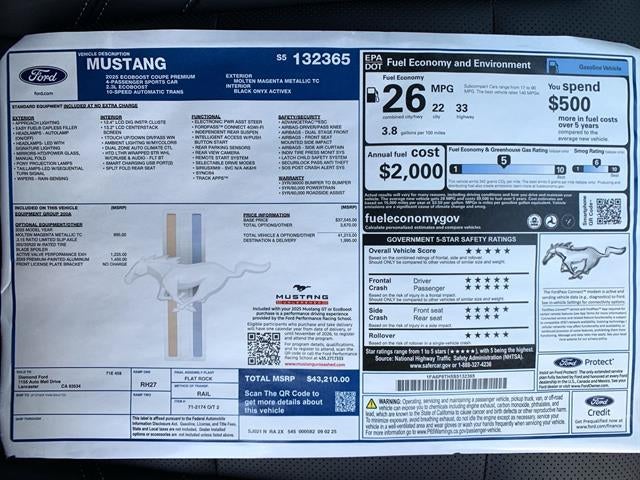 2025 Ford Mustang EcoBoost Premium Fastback
