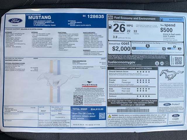 2025 Ford Mustang EcoBoost Fastback