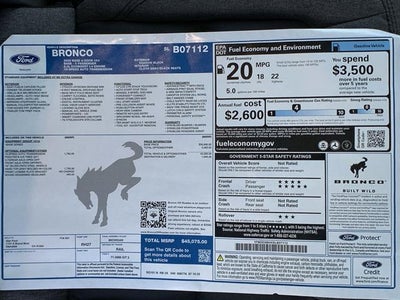 2025 Ford Bronco Base 4 Door 4x4