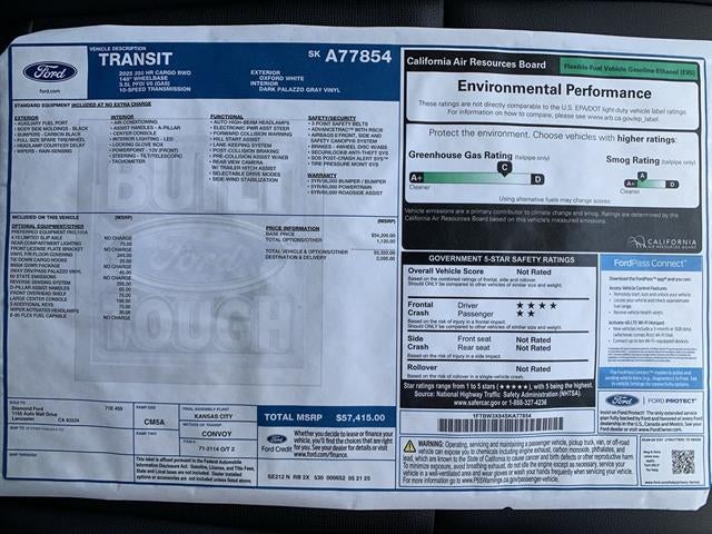 2025 Ford Transit Cargo Van T-350 148" EL Hi Rf 9500 GVWR RWD