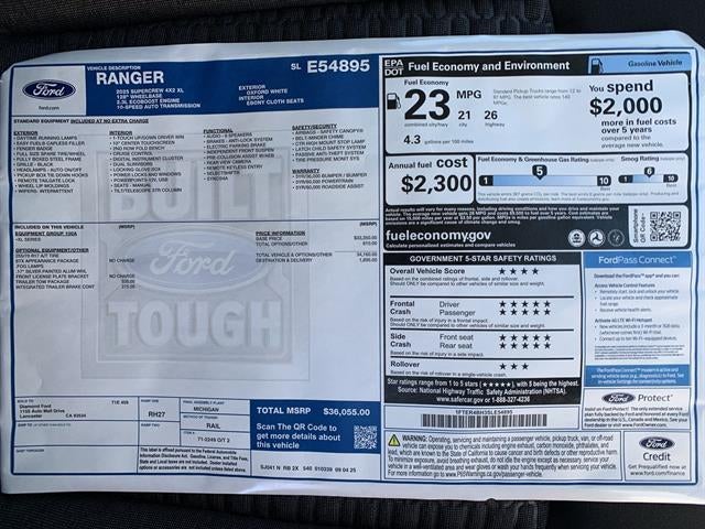 2025 Ford Ranger XL 2WD SuperCrew 5' Box