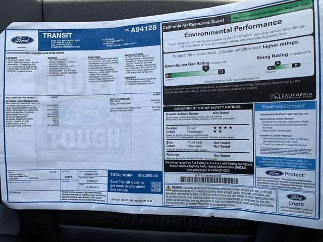 2025 Ford Transit Cargo Van T-150 148" Med Rf 8670 GVWR RWD