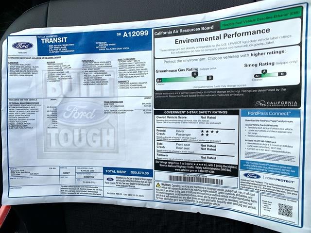 2025 Ford Transit Cargo Van T-150 130" Low Rf 8670 GVWR RWD