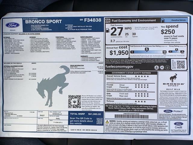 2025 Ford Bronco Sport Outer Banks 4x4