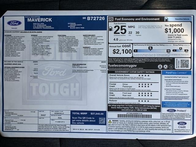 2025 Ford Maverick XLT AWD SuperCrew