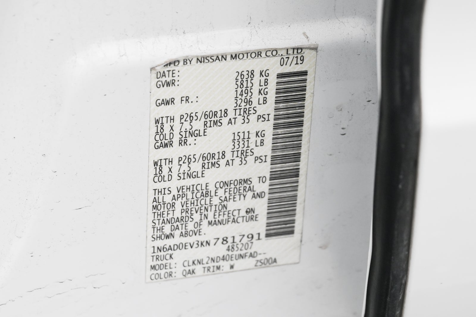 2019 Nissan Frontier SV