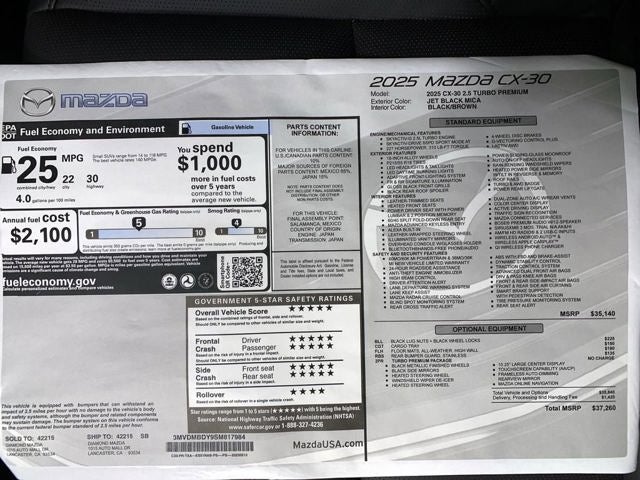 2025 Mazda Mazda CX-30 2.5 Turbo Premium Package