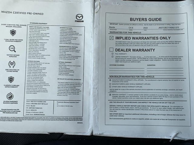 2022 Mazda Mazda CX-9 Touring AWD