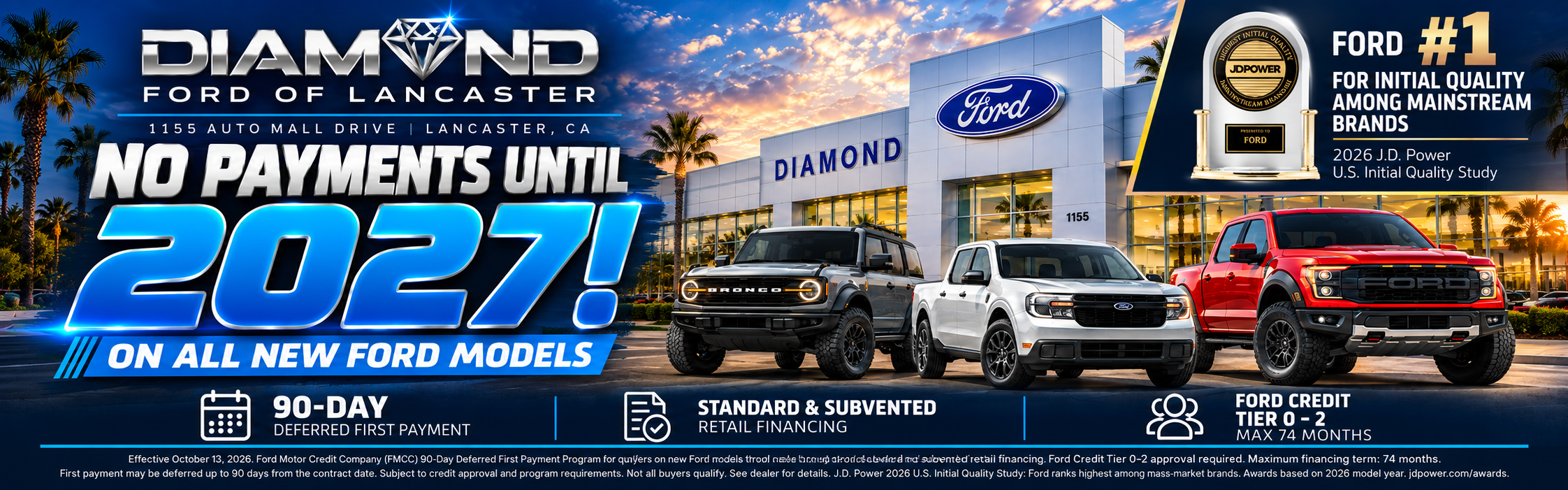 No Payments Until 2027 on New Ford models
