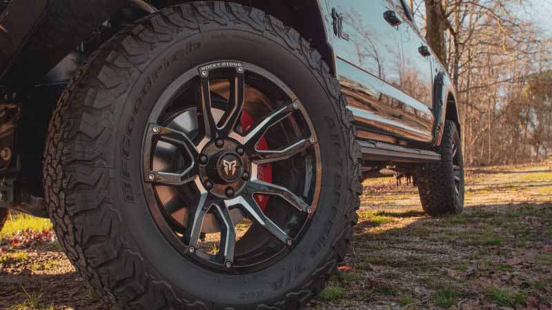 Rocky Ridge Lifted Truck view of tires